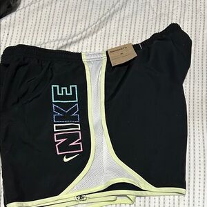 Nike Black Shorts with Multicolor Logo